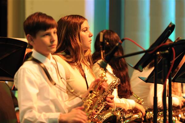 Students performing at the 2023-2024 All County Jazz Concert